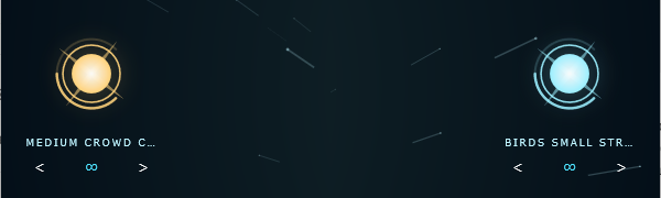 The FX star in gold on the left and the texture star in ice blue on the right, flanking the stage